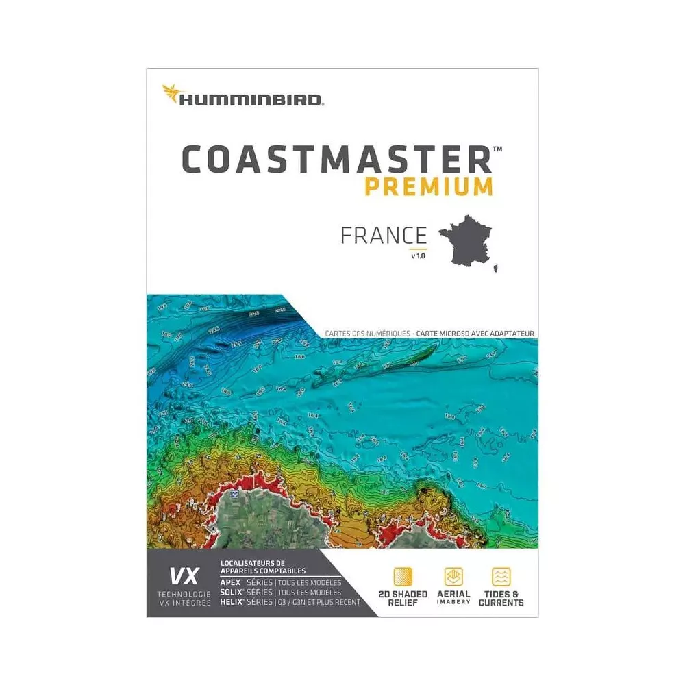 Pack sondeur GPS Humminbird Hélix 7 SI + carte Coastmaster | équipement kayak de pêche
