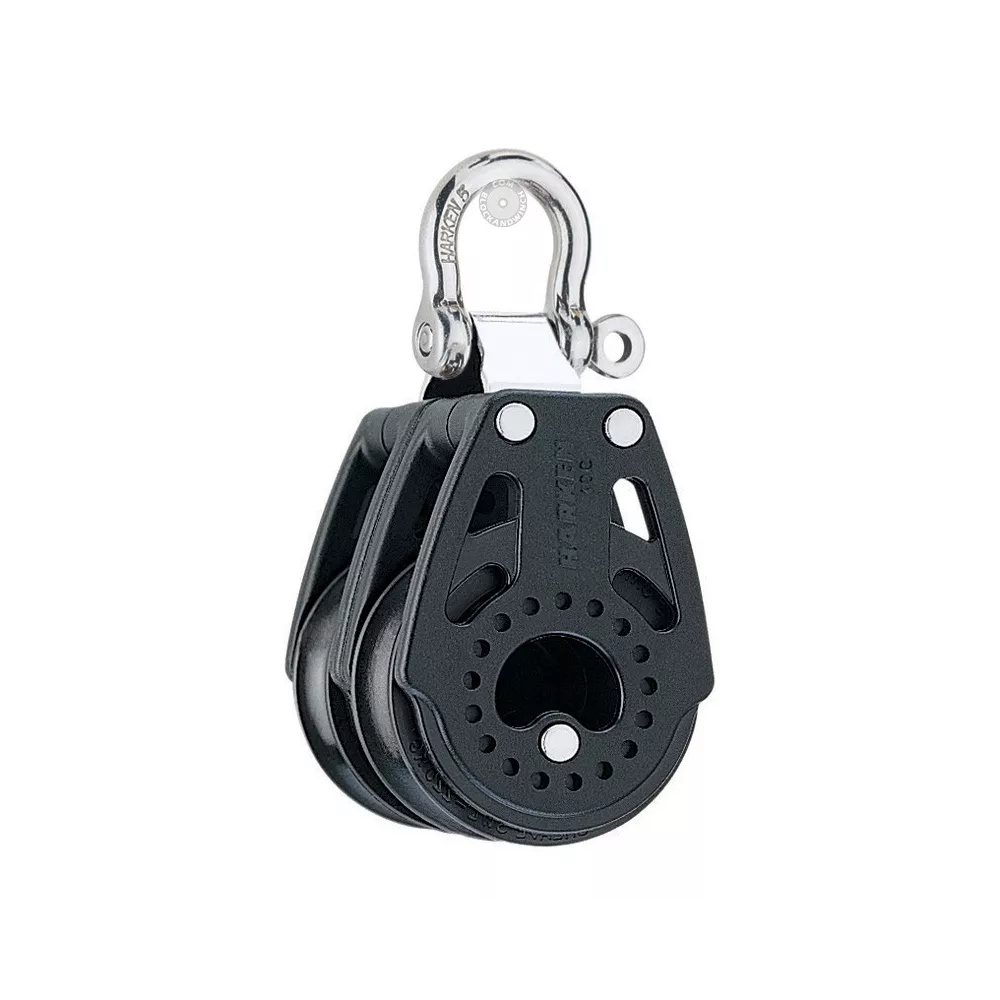 POULIE CARBO DOUBLE 40 MM TETE FIXE