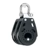 POULIE CARBO DOUBLE 40 MM TETE FIXE