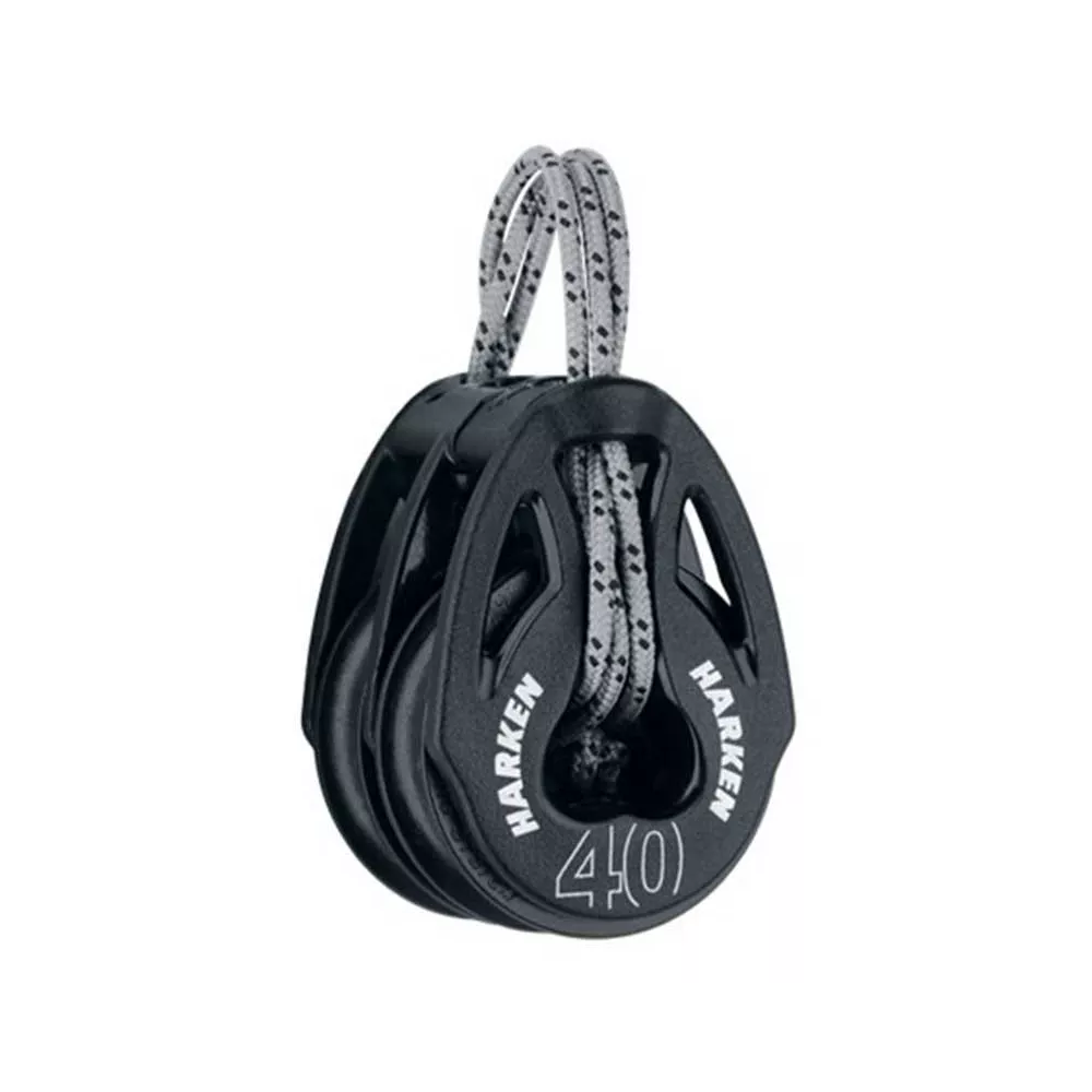 poulie double 40mm harken carbo t2 attache dyneema